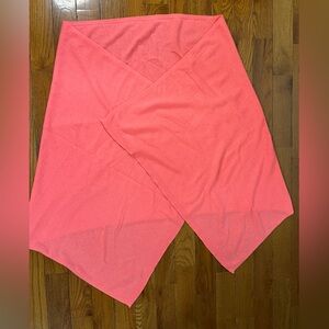 Alashan 100% Cashmere Fine Knit Wrap Salmon 78"x30" Excellent Condition